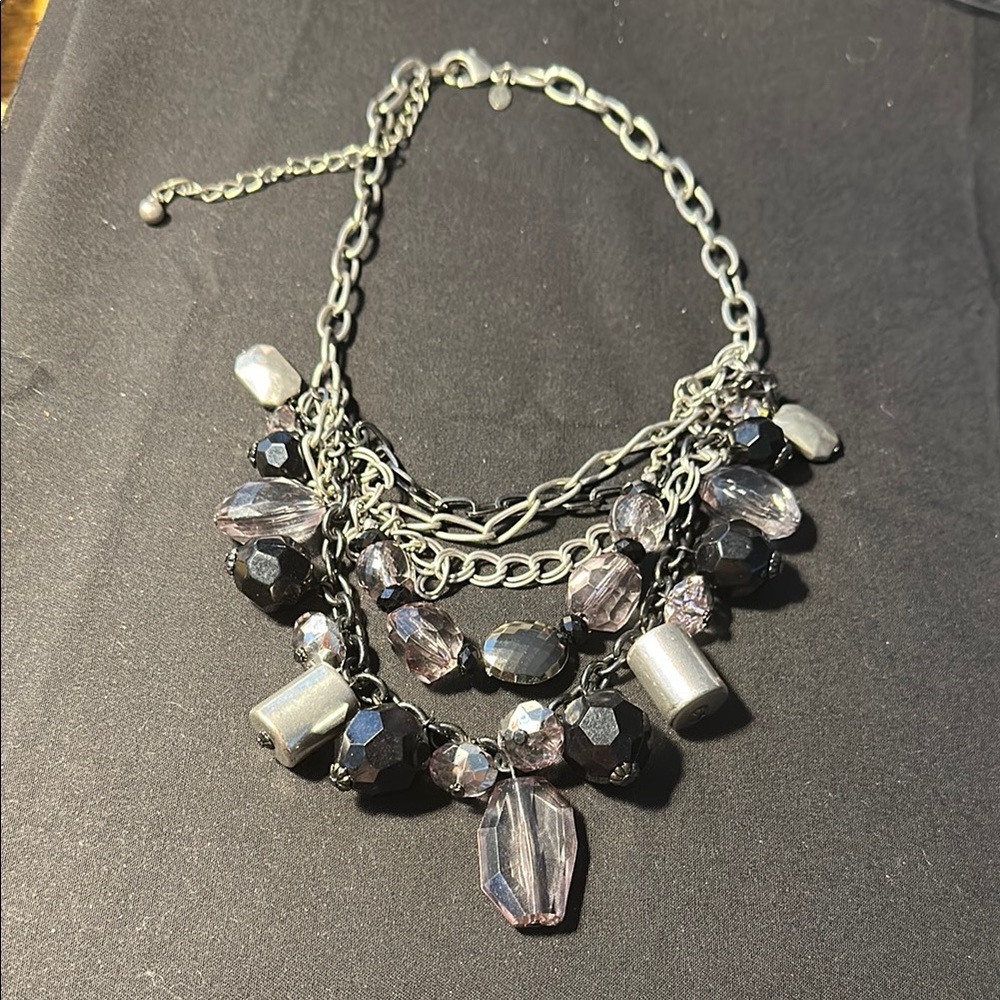 ❤️3 for $15❤️ Chico’s Black and Silver Statement Necklace